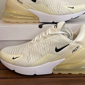 Nike Air Max 270 Sail Coconut Milk Black Sneakers Women’s Athletic Shoes NWT Box